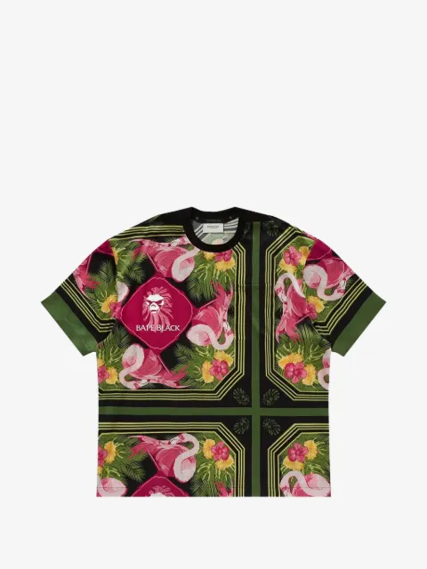 BAPE BLACK *A BATHING APE® flamingo-print T-shirt
