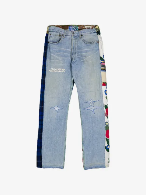 Better with Age  Esther Mixed Media patchwork denim jeans