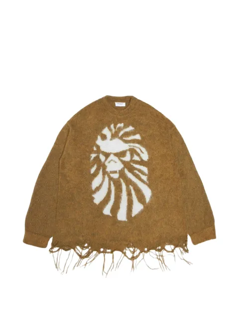 BAPE BLACK *A BATHING APE® distressed-hem sweater