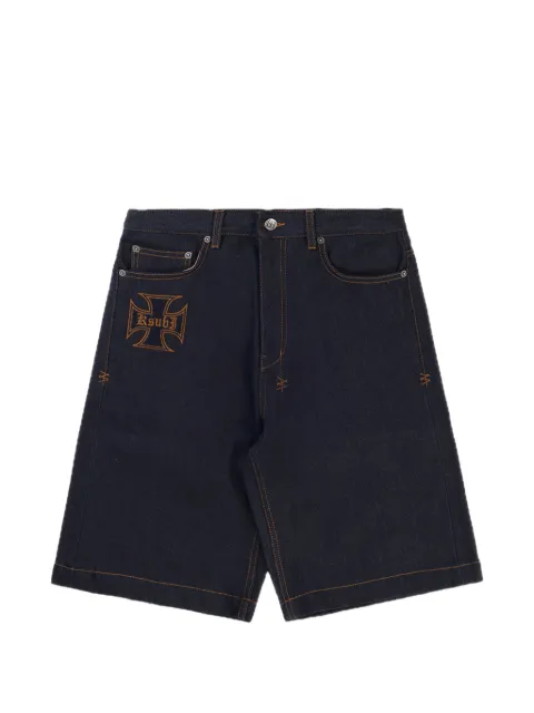Ksubi Maxx embroidered denim shorts