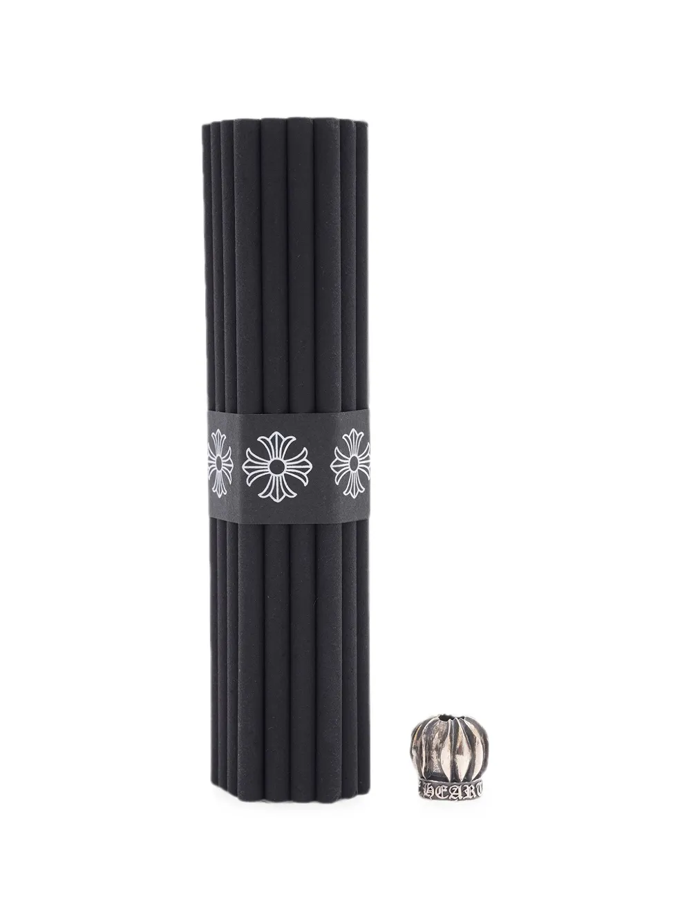 Chrome Hearts logo-engraved incense stickers and holder (set of 22) - Nero