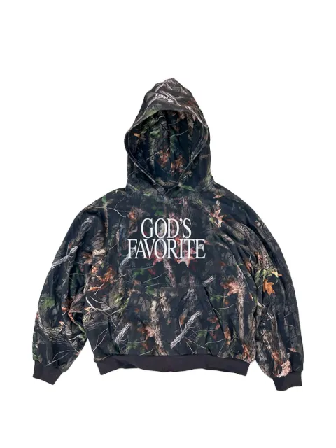 Praying God's Favorite camouflage-print hoodie