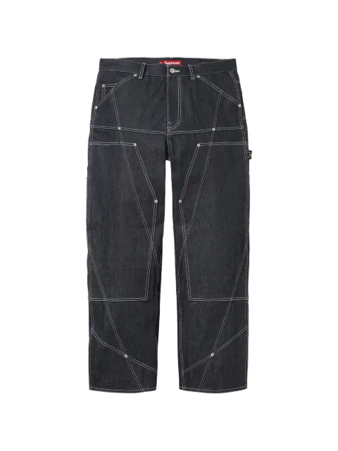Supreme contrast-stitch double-knee painter jeans