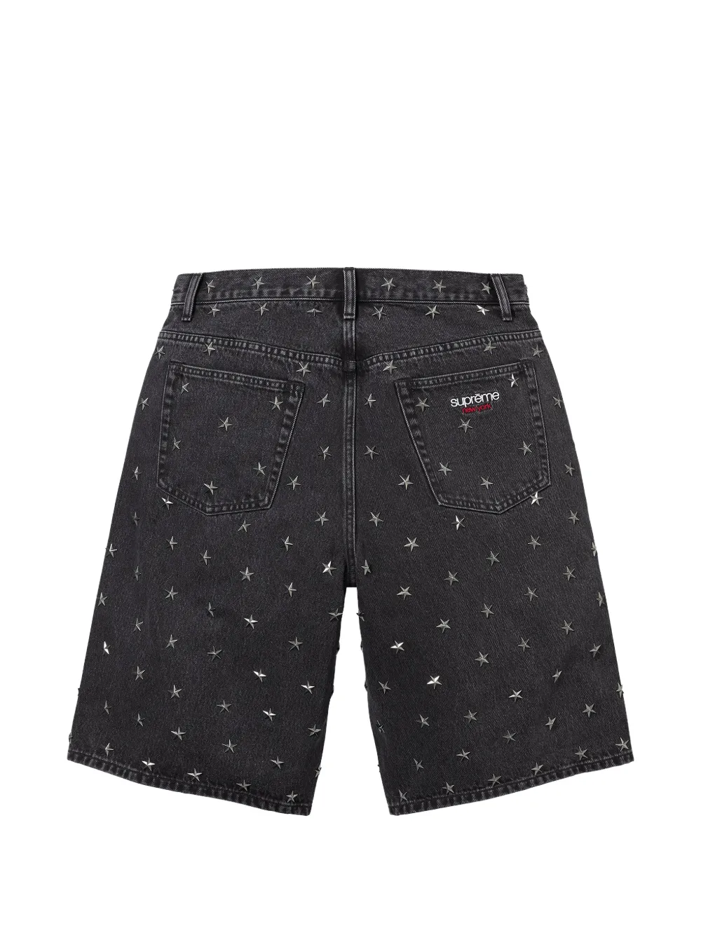 Supreme Baggy shorts met stervormige studs Zwart