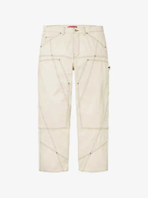 Supreme contrast-stitch double-knee painter jeans