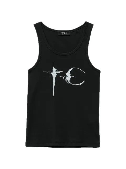 THUG CLUB logo-print tank top