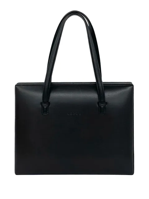 Loewe Pre-Owned 2000-2026 Leather Logo tote bag
