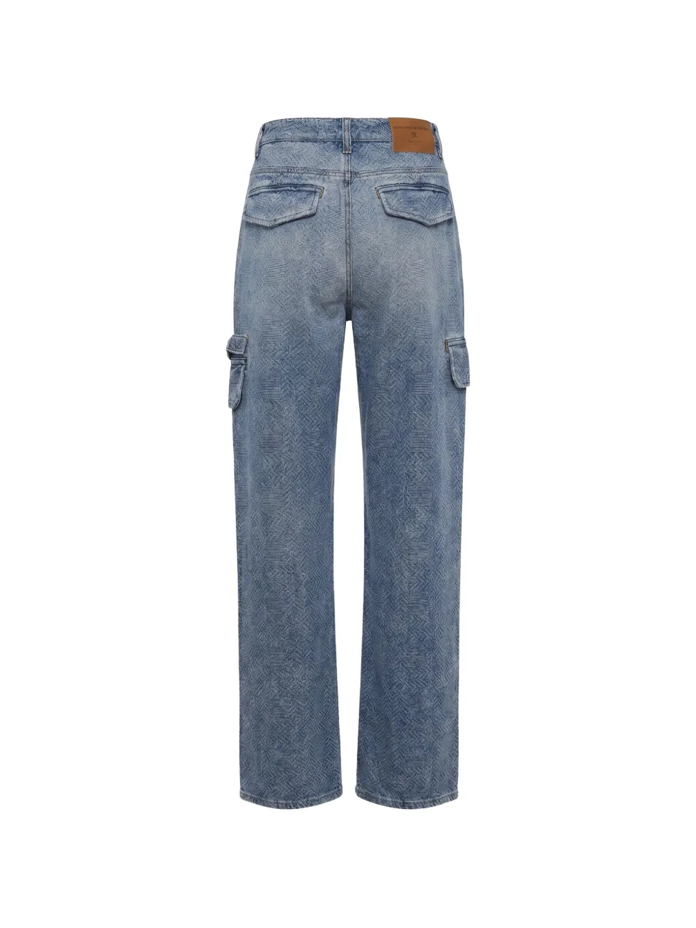 Ermanno Scervino Cargo jeans met jacquard-patroon Blauw