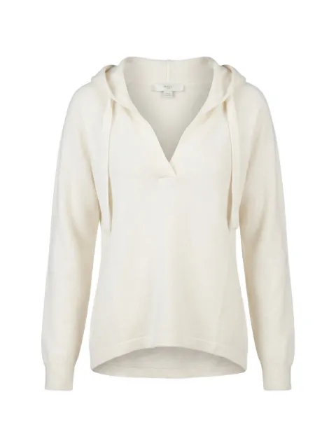 Malo cashmere V-neck hoodie