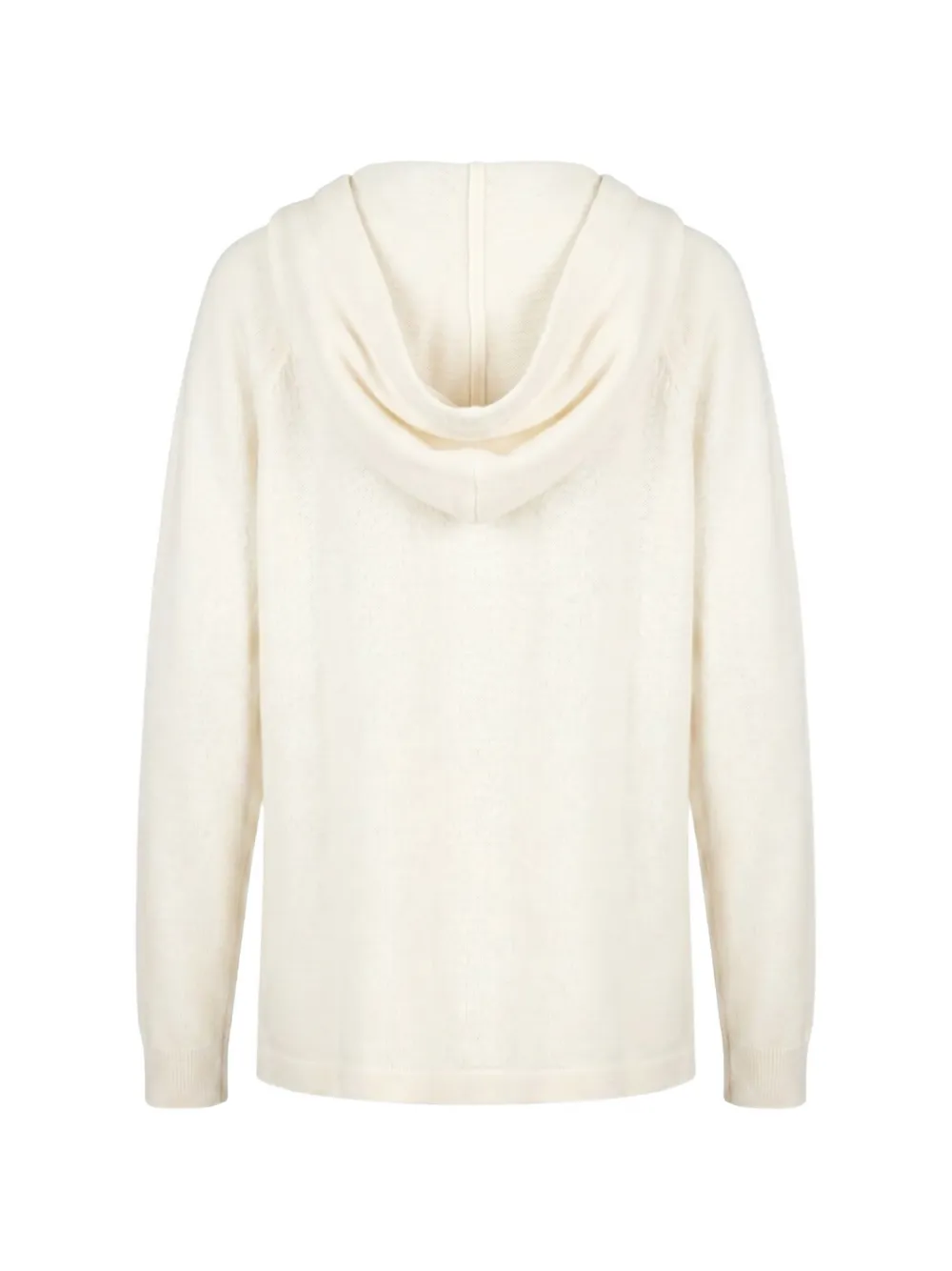 Malo Kasjmier hoodie met V-hals Beige