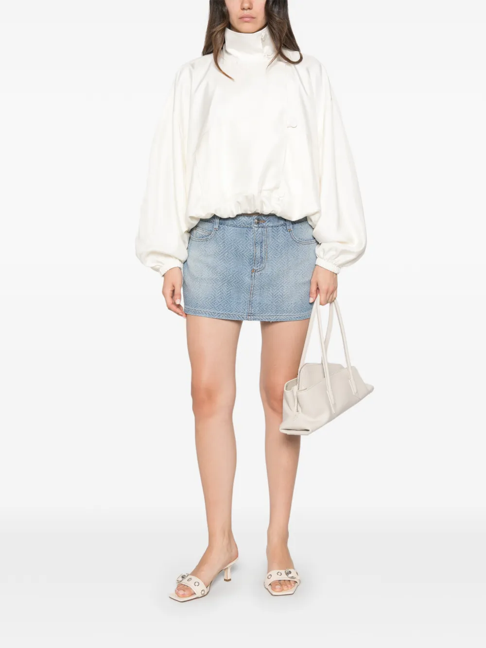 Ermanno Scervino Denim mini-rok met patroon Blauw