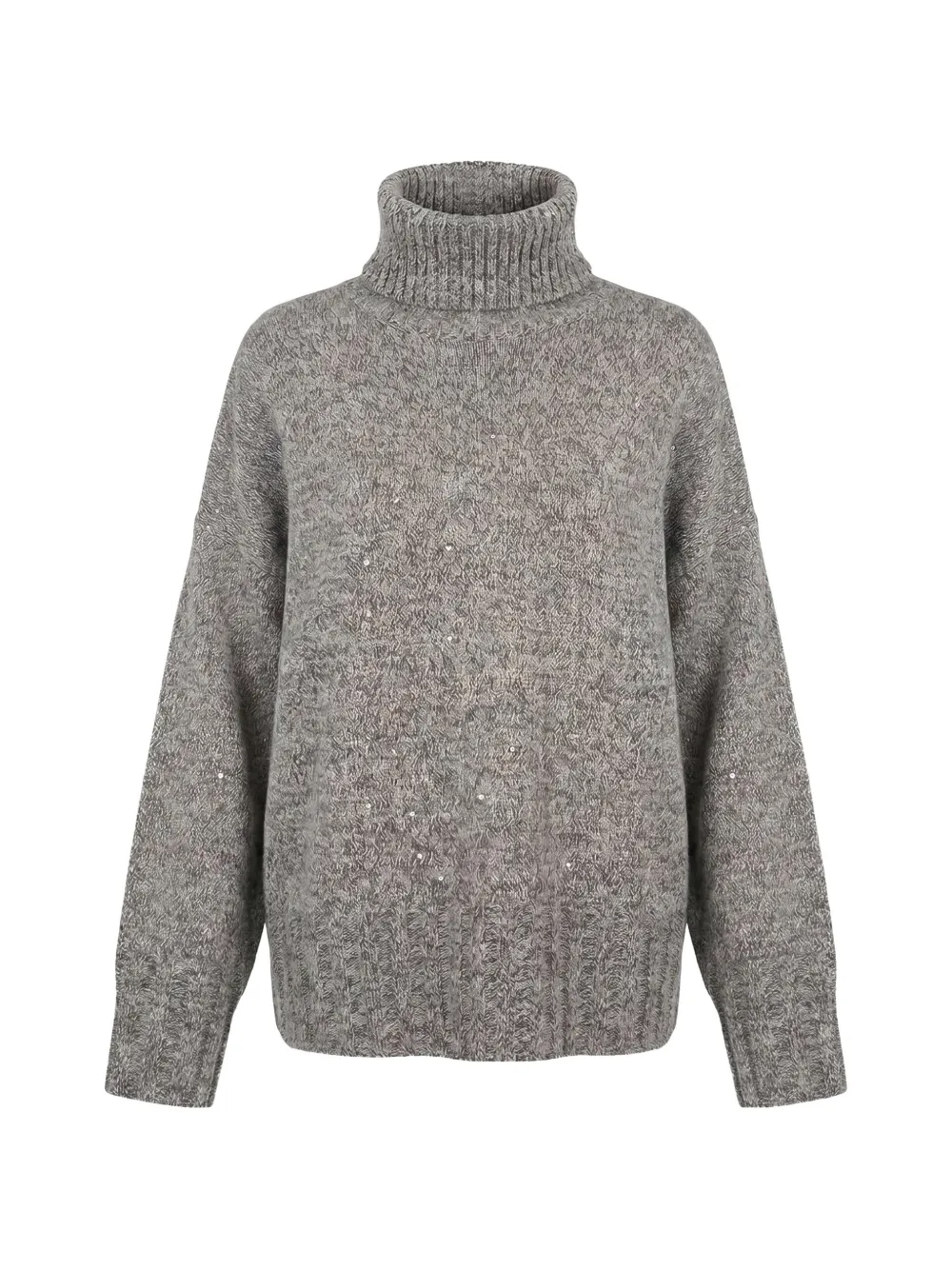 PINKO Dresda sequin-embellished roll-neck sweater - Grau