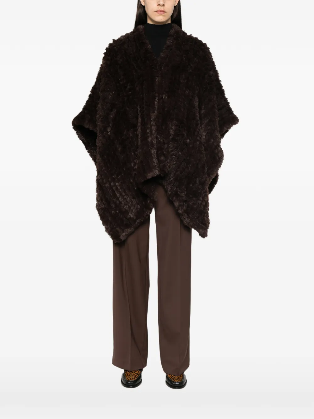 PINKO faux-fur cape Bruin