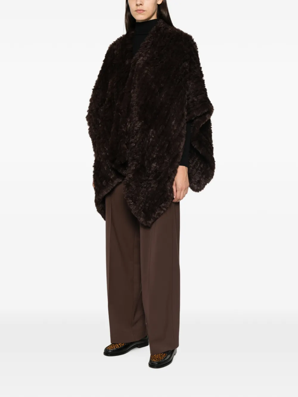 PINKO faux-fur cape Bruin