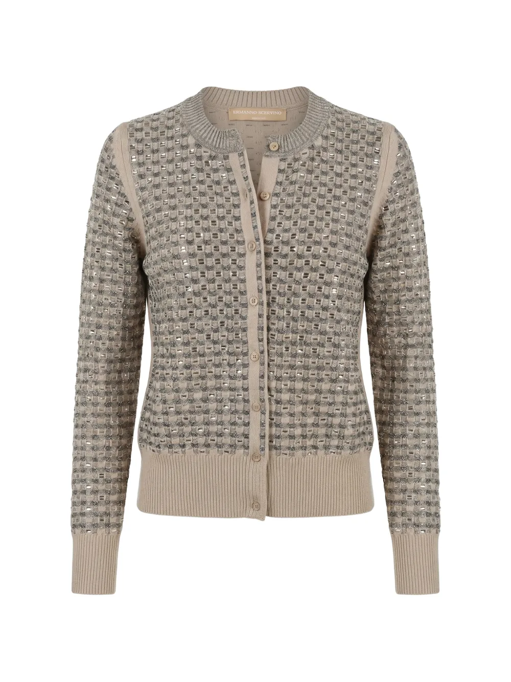 Ermanno Scervino sequin-embellished long-sleeve cardigan - Toni neutri