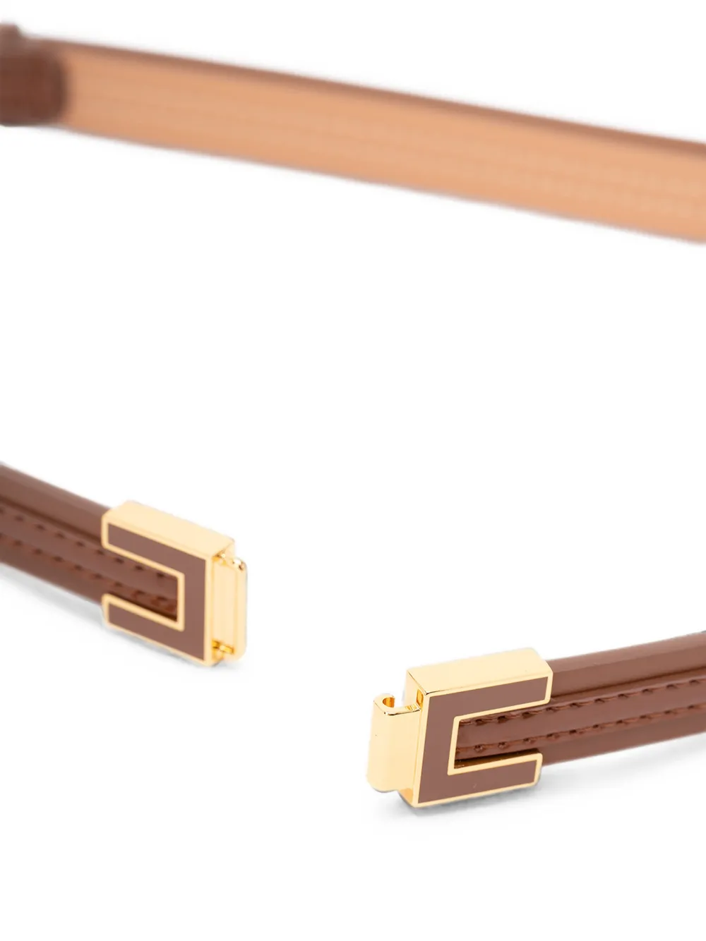 Elisabetta Franchi Riem met logoplakkaat Bruin