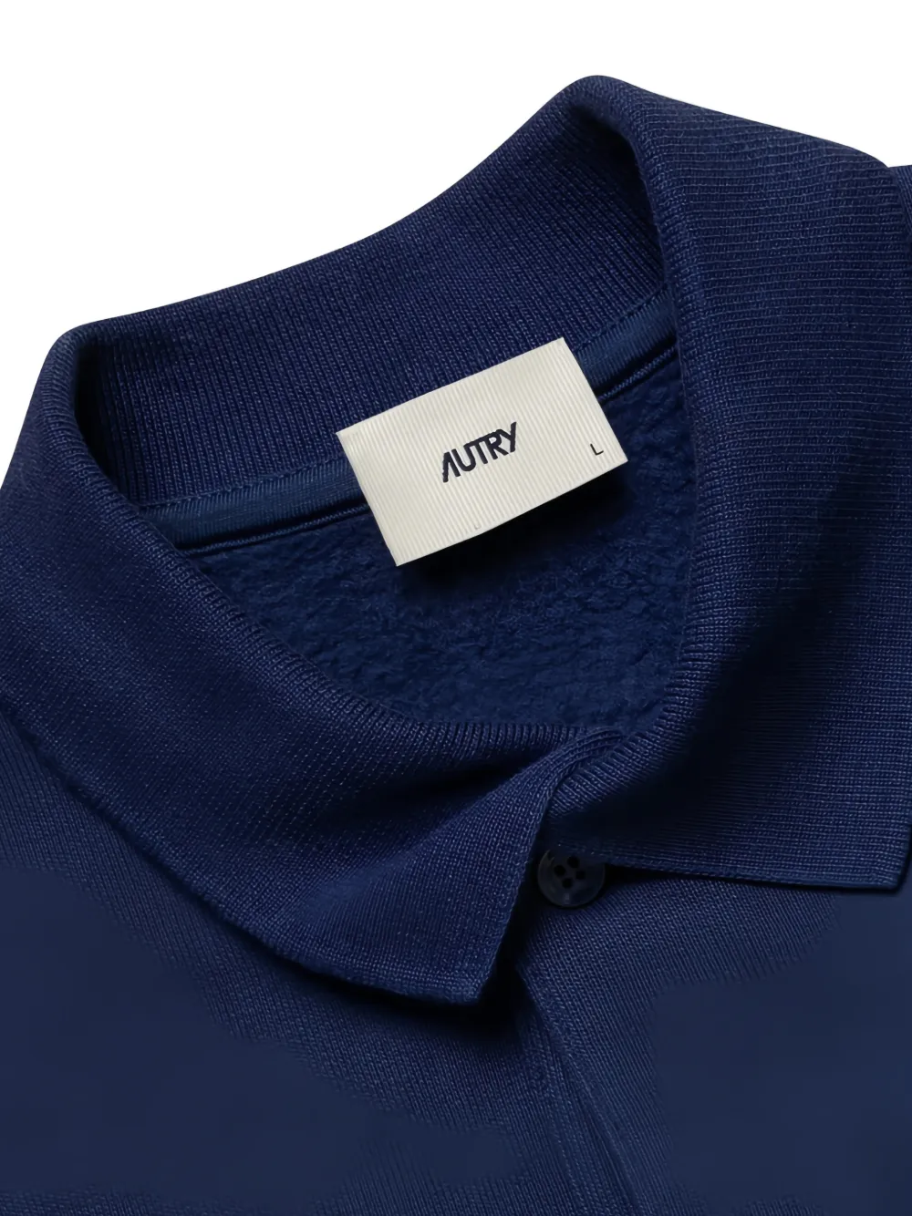 Autry logo-print polo-collar sweatshirt Blauw