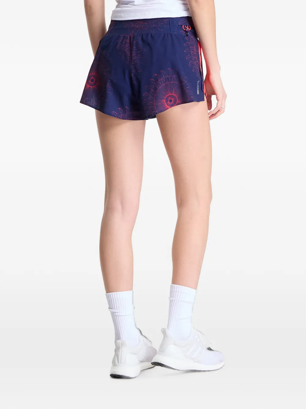 adidas Adizero Labrum floral-print shorts Blauw