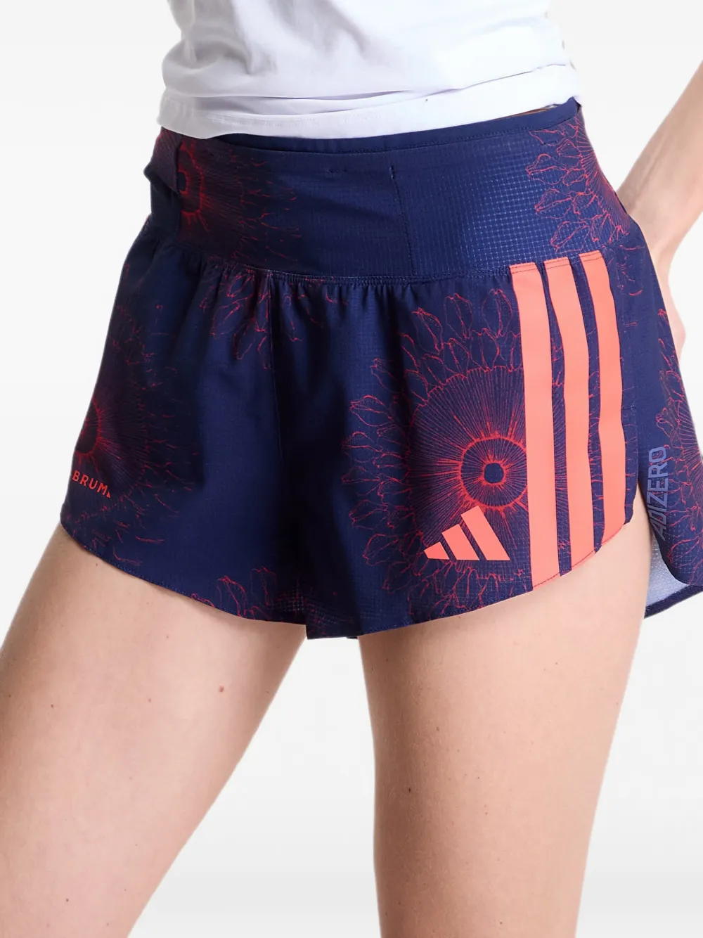 adidas Adizero Labrum floral-print shorts Blauw