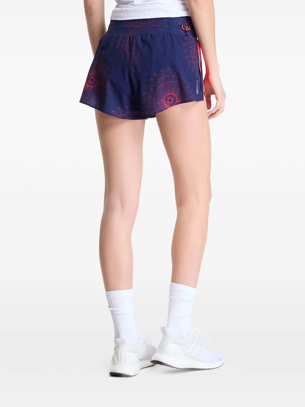 adidas Adizero Labrum floral-print shorts Blauw