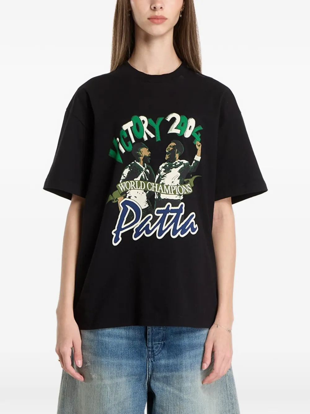 Patta Victory Graphic-print T-shirt In Black