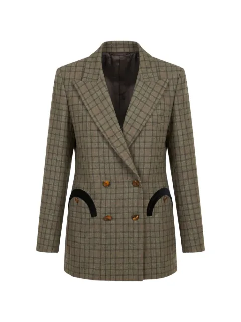 Blazé Milano check-pattern double-breasted blazer