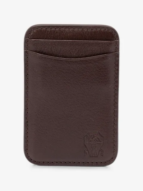 Brunello Cucinelli grained leather card holder