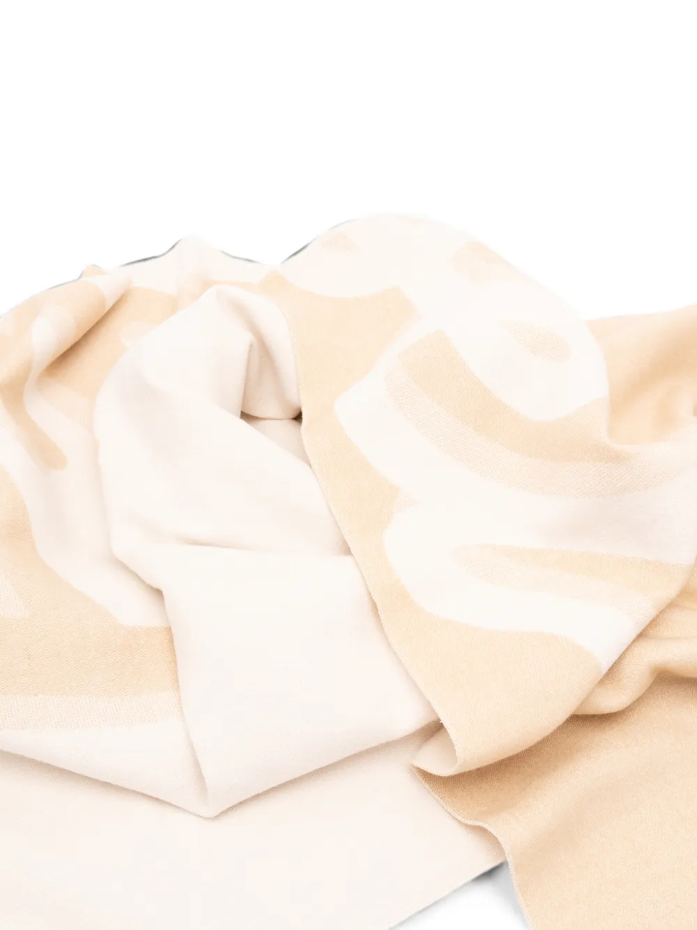 TWINSET Sjaal met logo-intarsia Beige
