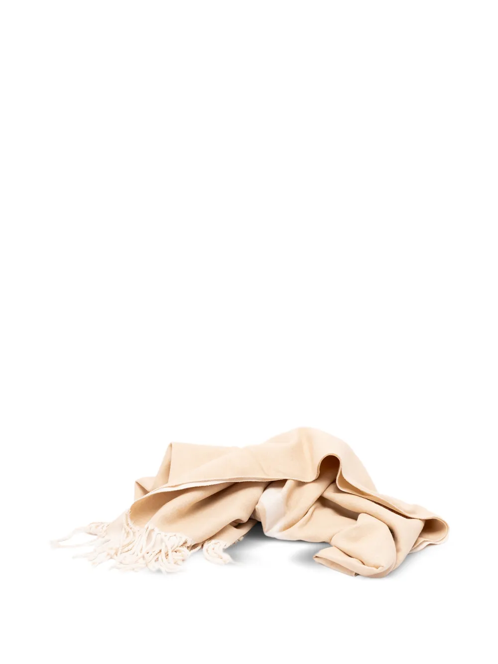 TWINSET logo-intarsia fringed scarf - Toni neutri