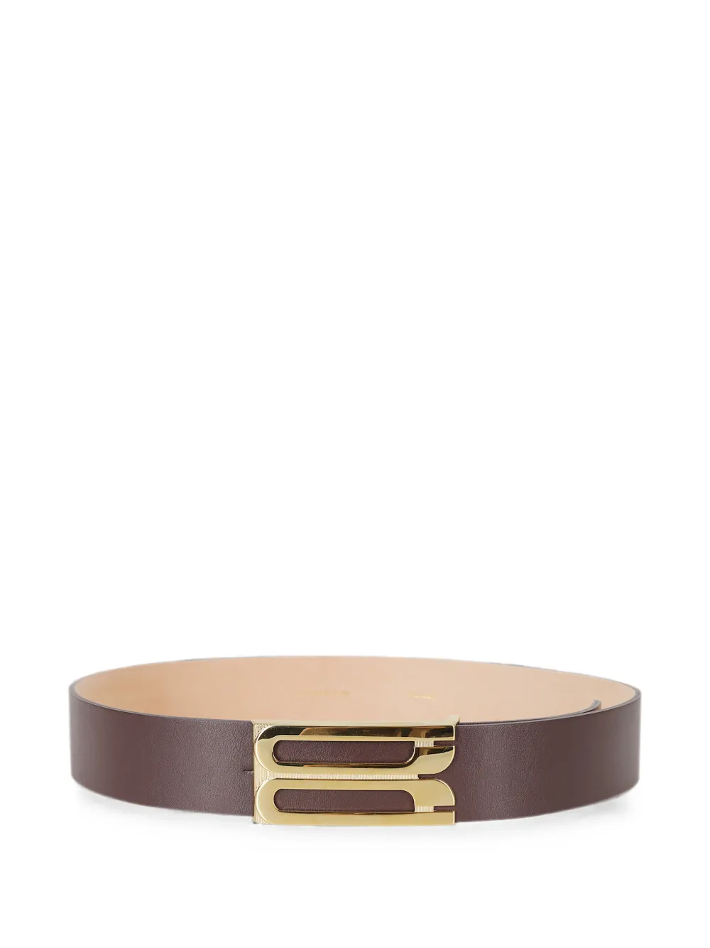 Victoria Beckham Dorian Frame Buckle Belt In Brown