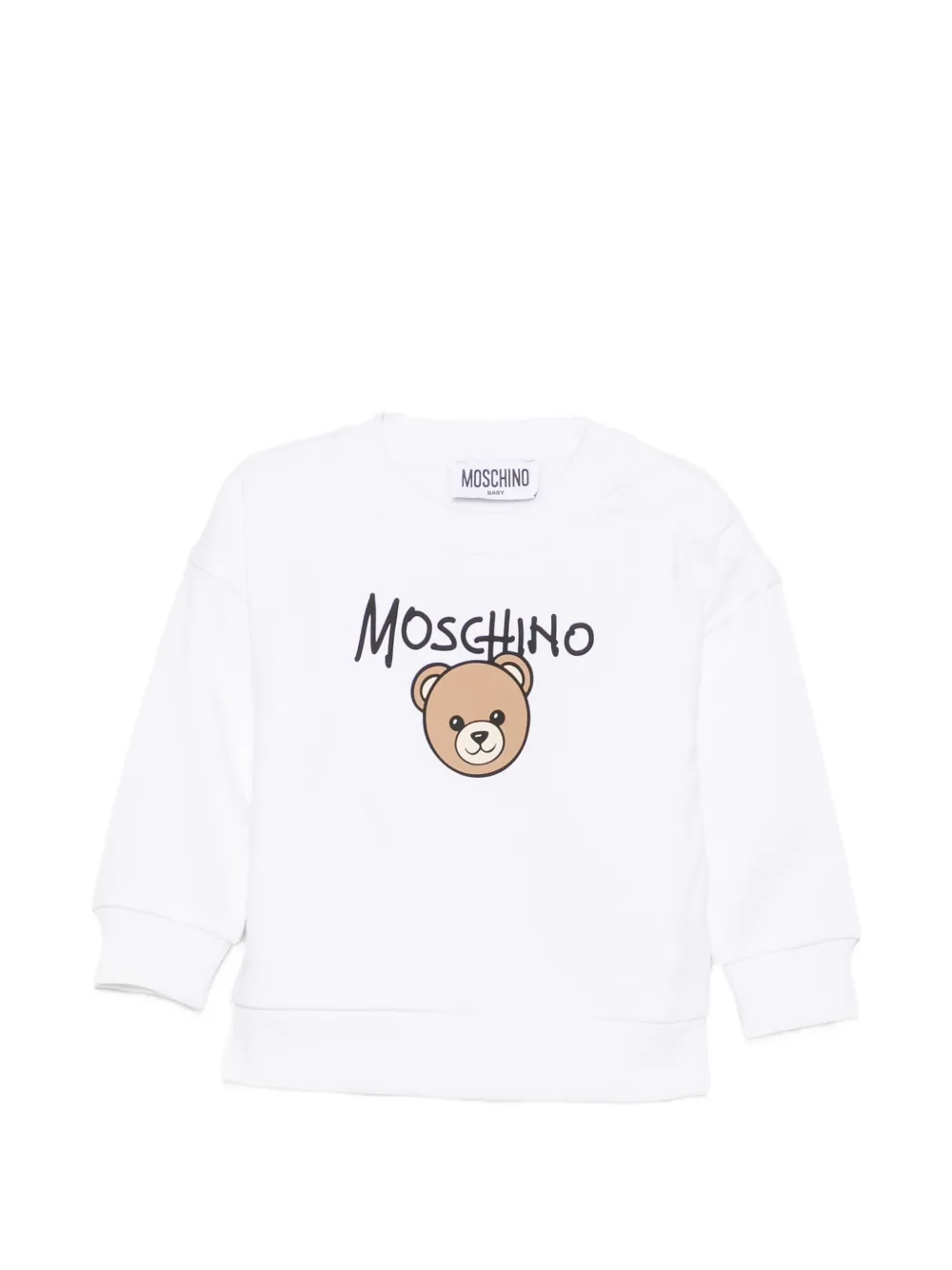 Moschino Kids Teddy Bear logo-print sweatshirt - Bianco