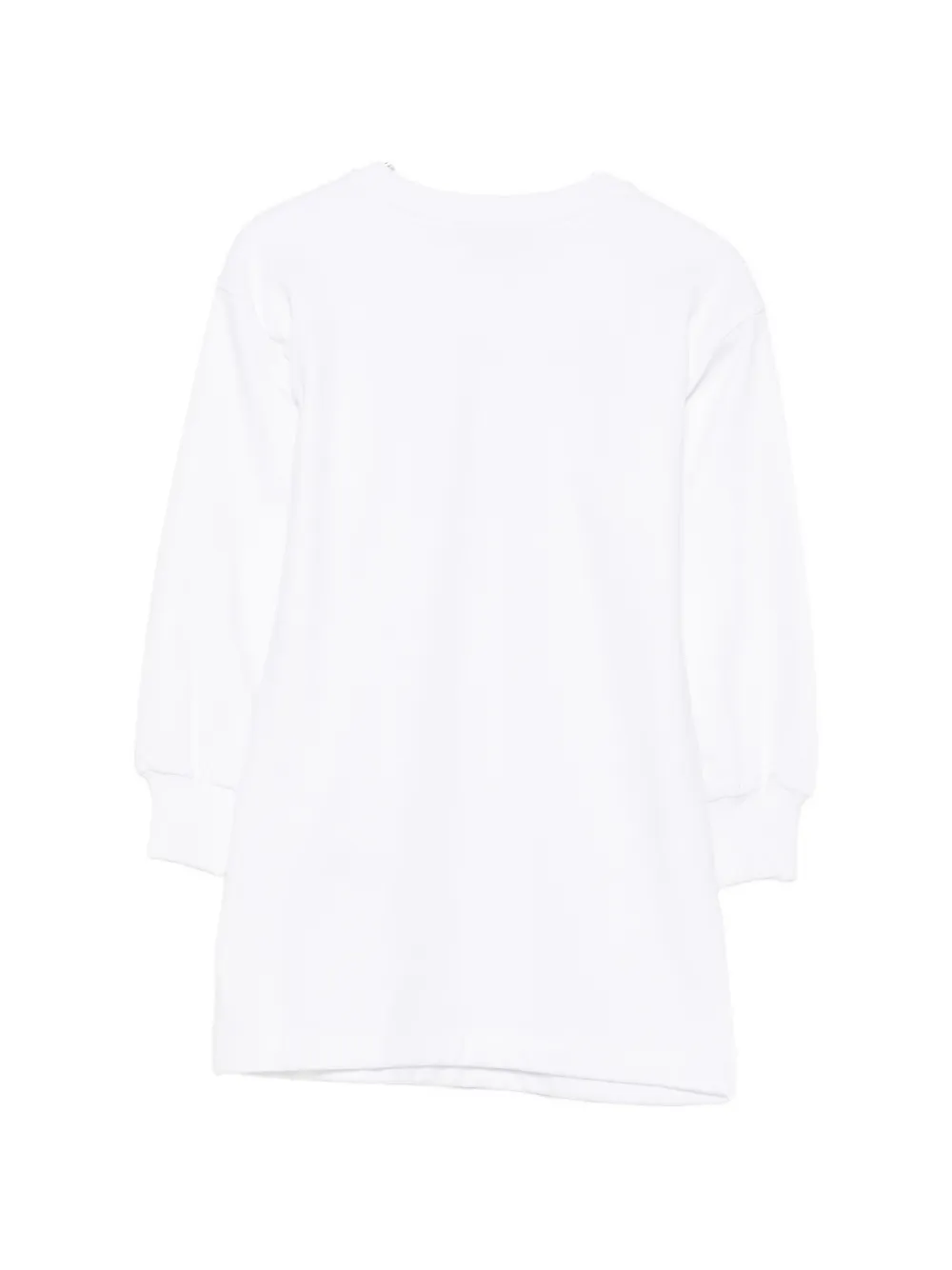 Moschino Kids Jurk met teddybeerprint Wit