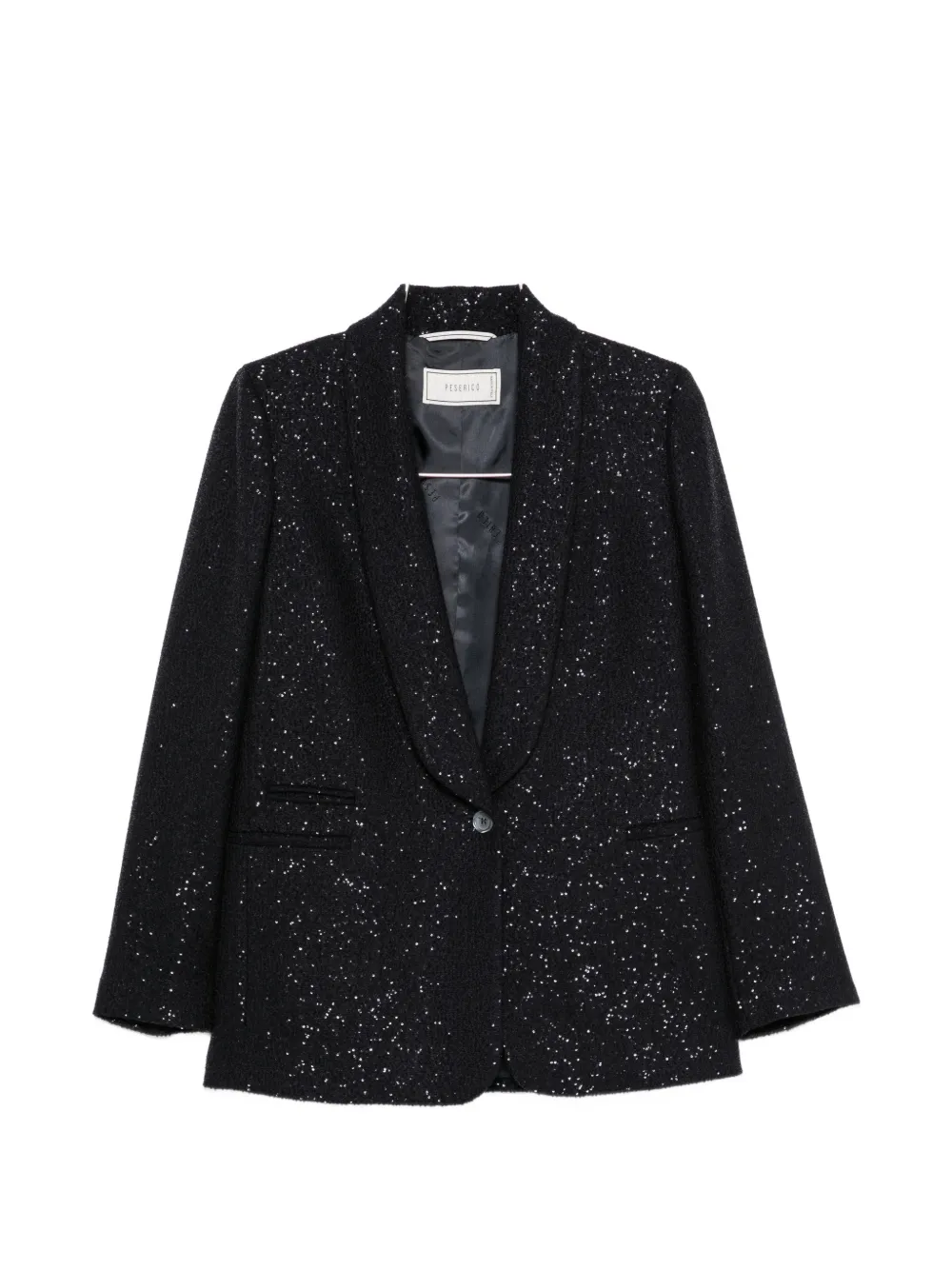 Peserico sequin-embellished shawl-lapel blazer - Black