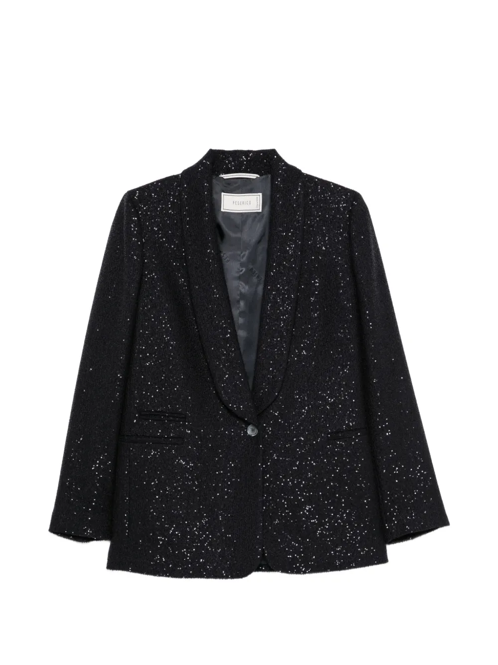 Peserico sequin-embellished shawl-lapel blazer - Schwarz