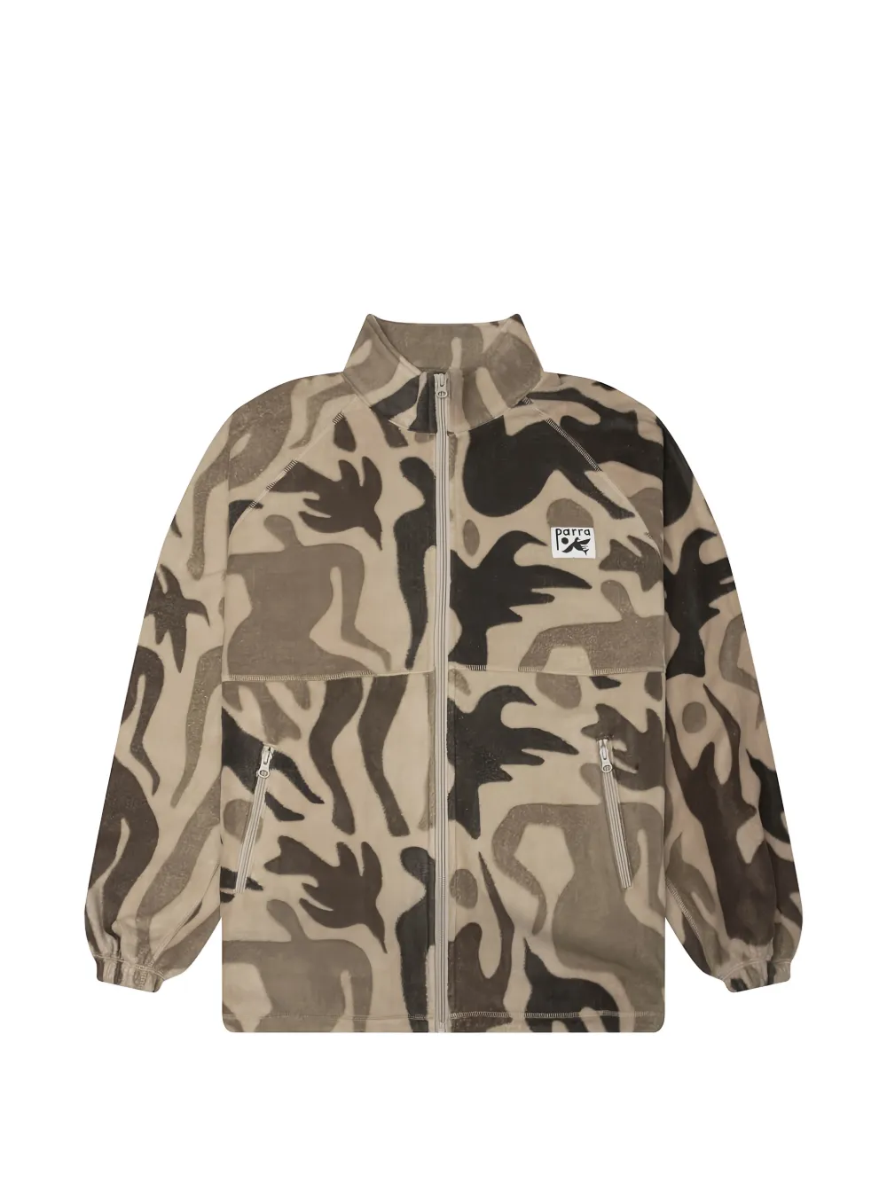 BY PARRA Just Like Heaven abstract-print fleece jacket - Marrone
