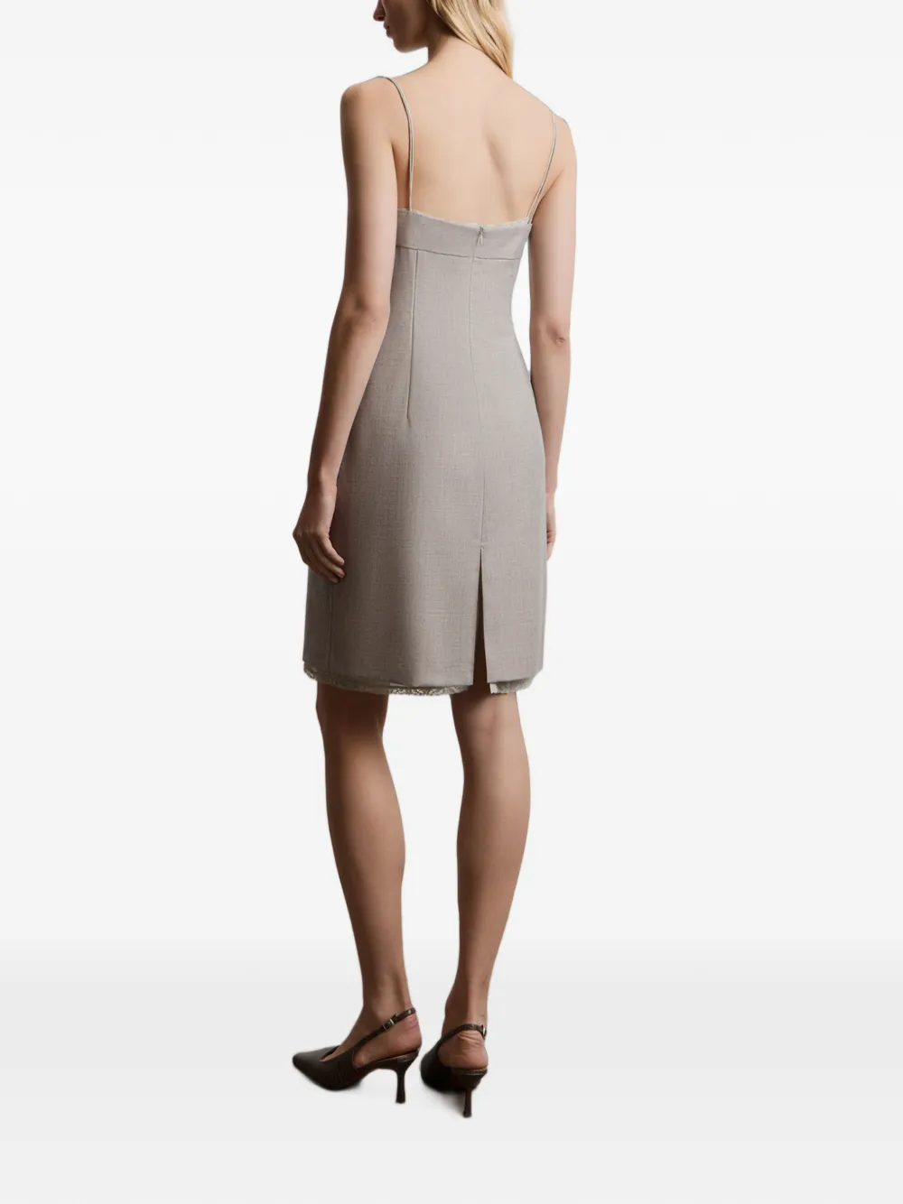 12 STOREEZ Mini-jurk met kant Bruin