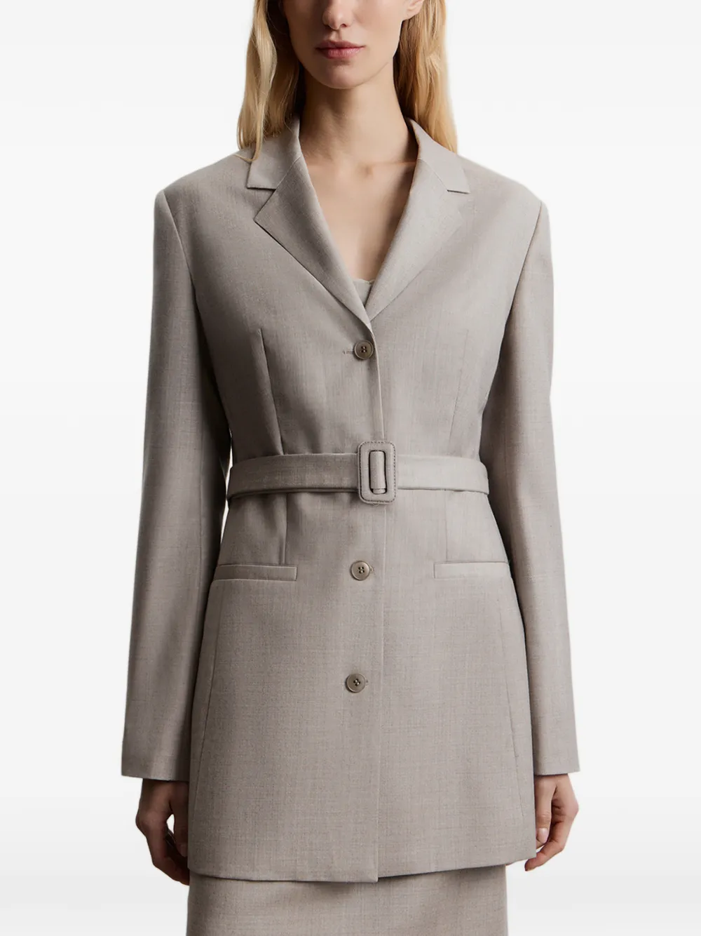 12 STOREEZ Wollen blazer Beige
