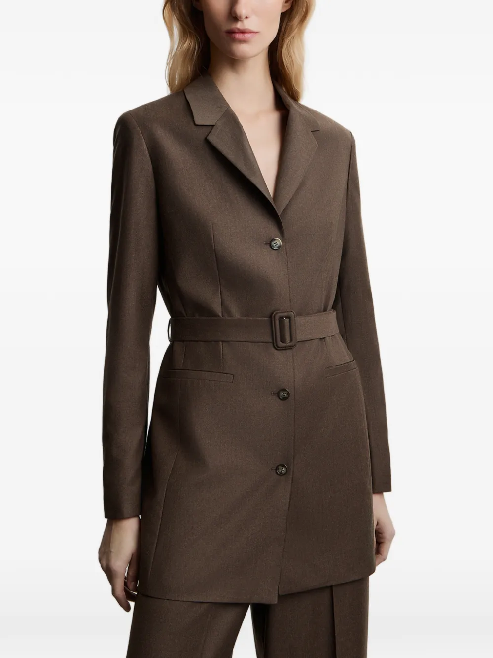 12 STOREEZ Wollen blazer Bruin