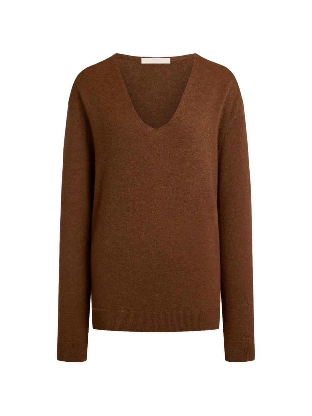 12 STOREEZ Pullover mit V-Ausschnitt - Braun