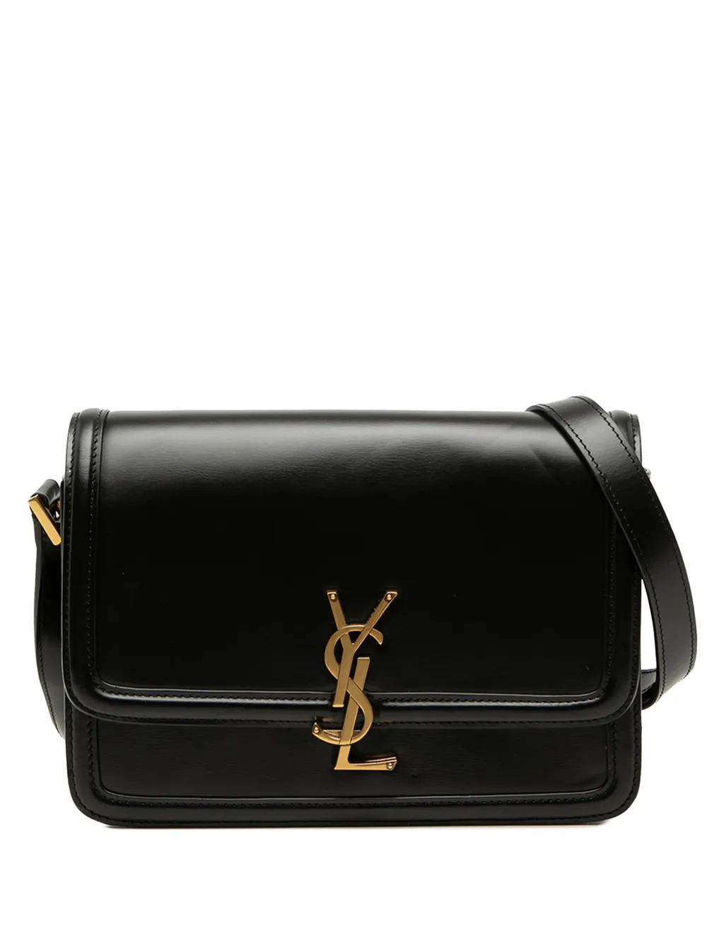 Saint Laurent Pre-Owned 2020 Medium Calfskin Solferino Satchel In Box crossbody bag - Black