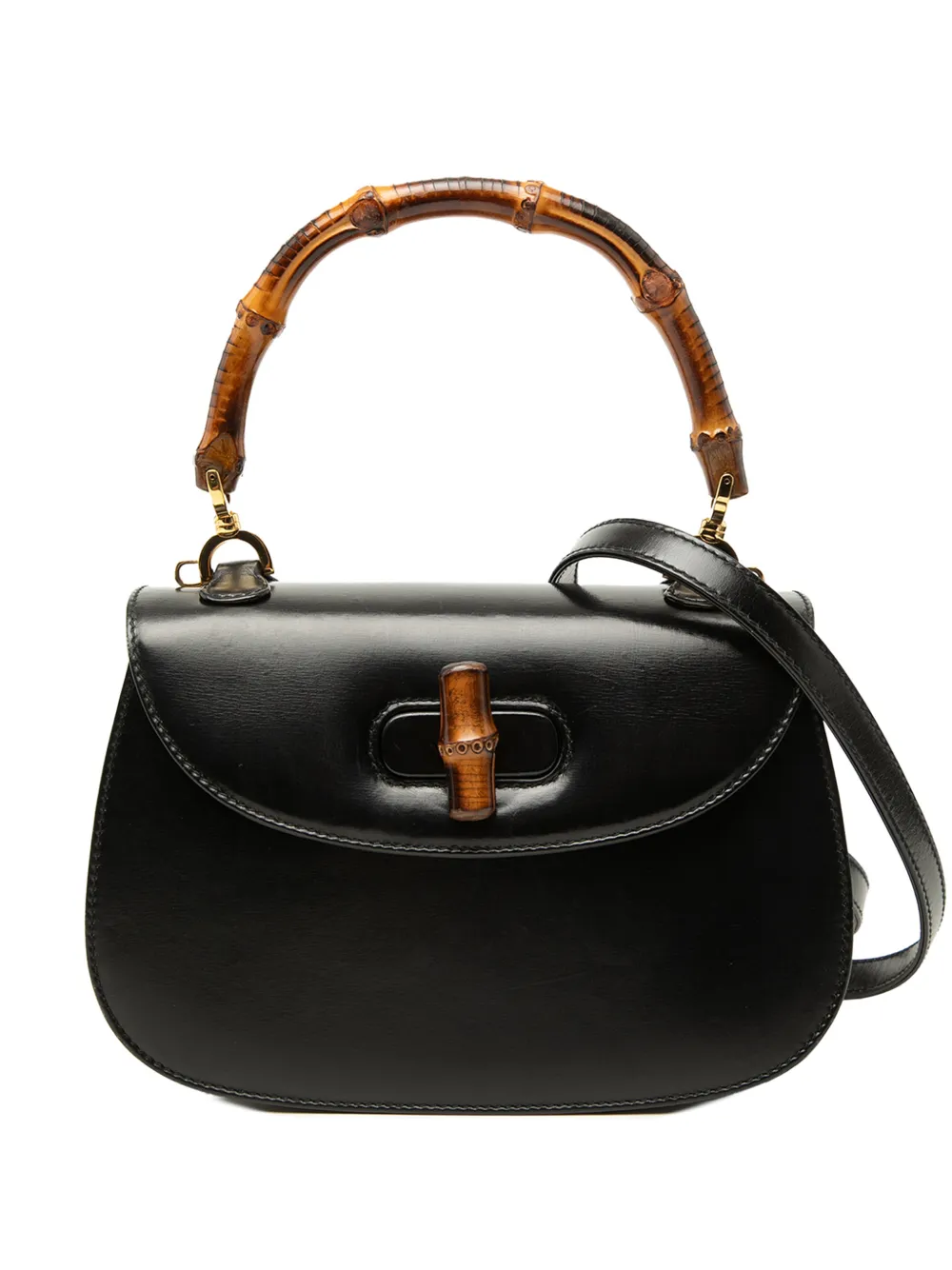 Gucci Pre-Owned 20th Century Bamboo Satchel-Tasche - Schwarz