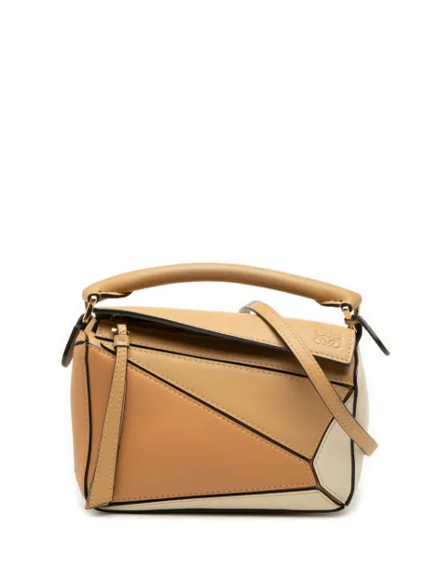 Loewe Pre-Owned 2021 Mini Bicolor Calfskin Puzzle satchel