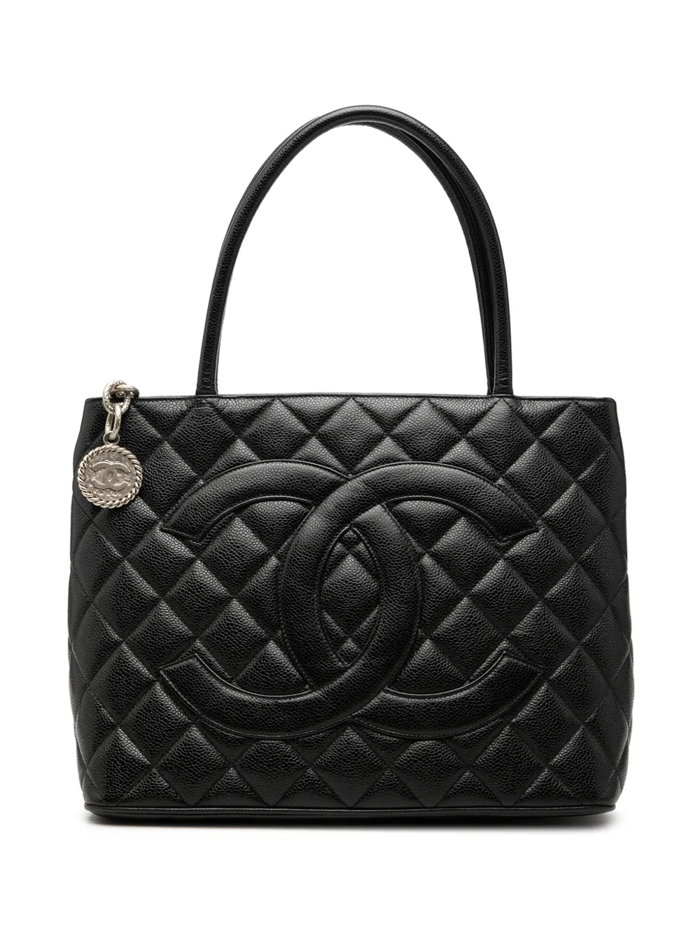 CHANEL Pre-Owned Borsa tote Medallion in pelle Caviar 2000-2002 - Nero