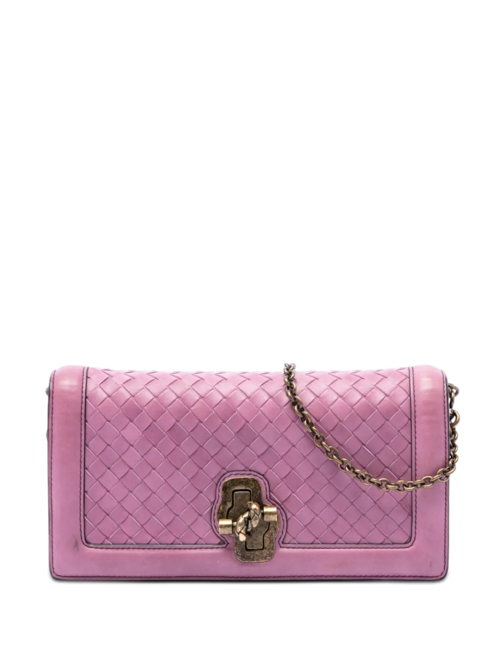 Bottega Veneta Pre-Owned 2012-2026 Nappa Intrecciato Olimpia Knot shoulder bag - Pink
