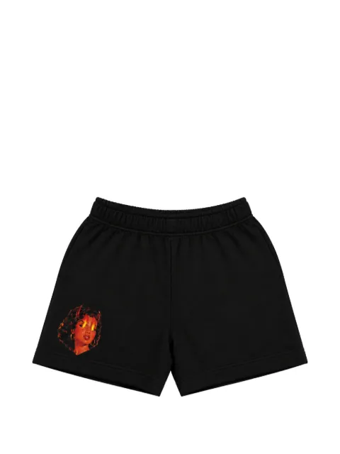 Melt graphic-print cotton shorts