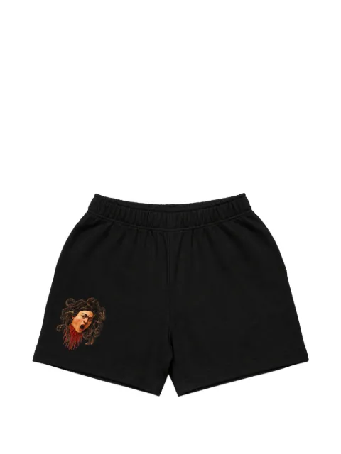 Melt graphic-print cotton shorts