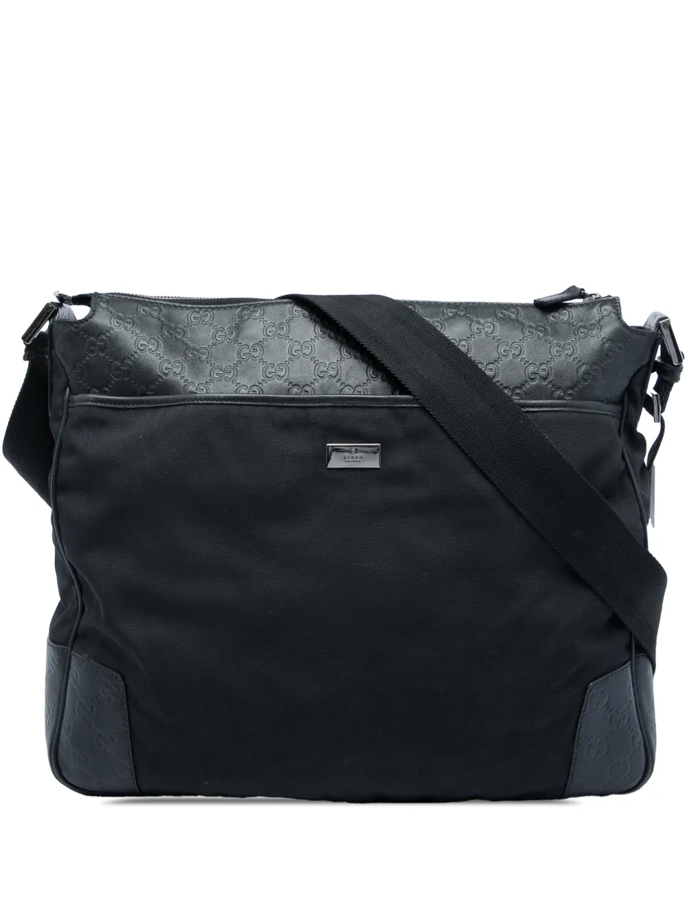 Gucci Pre-Owned 2000-2015 Umhängetasche aus Canvas mit Guccissima-Besatz - Schwarz