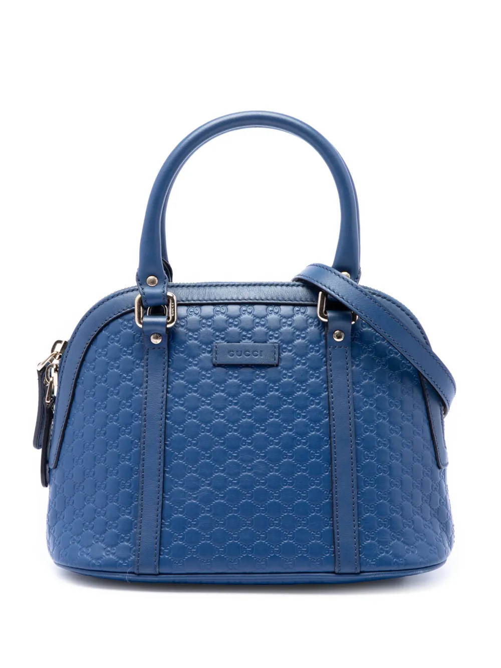 Gucci Pre-Owned Borsa a tracolla Microguccissima Dome mini 2016-2026 - Blu