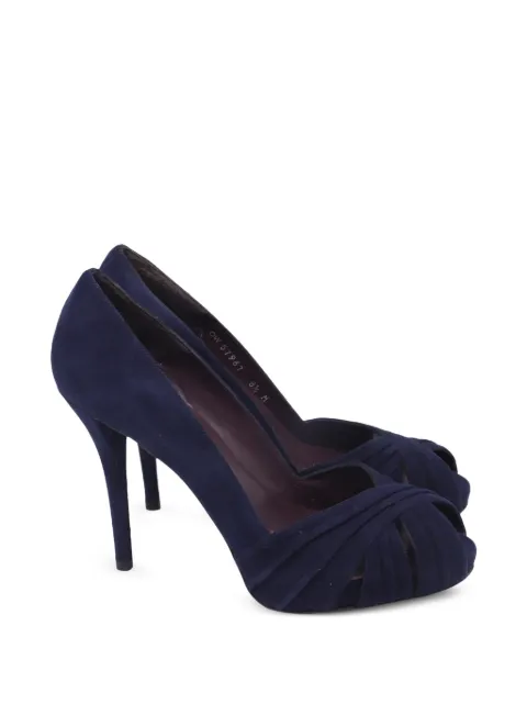 Stuart Weitzman peep-toe suede pumps