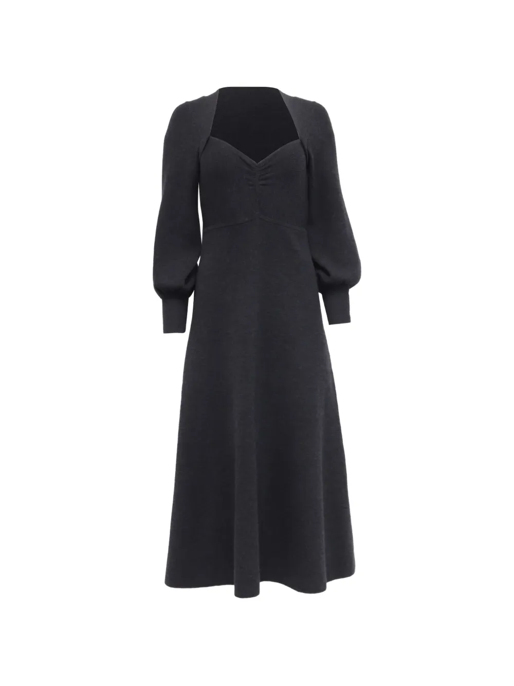 SANDRO 2020s sweetheart-neck puff-sleeve dress - Nero